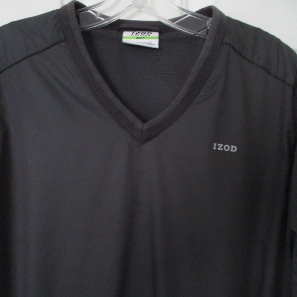 IZOD Mens L/S Charcoal V-Neck Mesh-lined Golf Windbreaker NWOT - Size Small - Picture 1 of 2